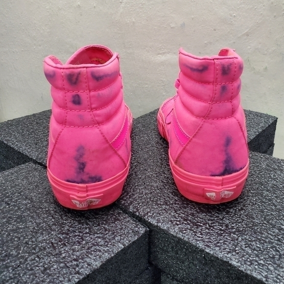 Vans Old Skool Hi Top Pink Sneakers Women's 7 Men 5.5 Shoes - Picture 5 of 14